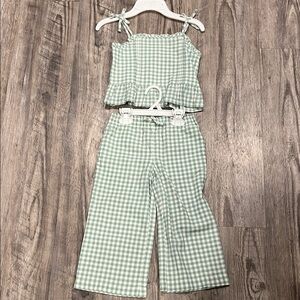 Polo by Ralph Lauren Green Checkered Kids Bottoms Set